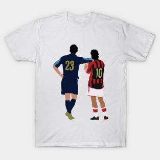 Iconic Milan Derby Rui Costa & Marco Materazzi T-Shirt